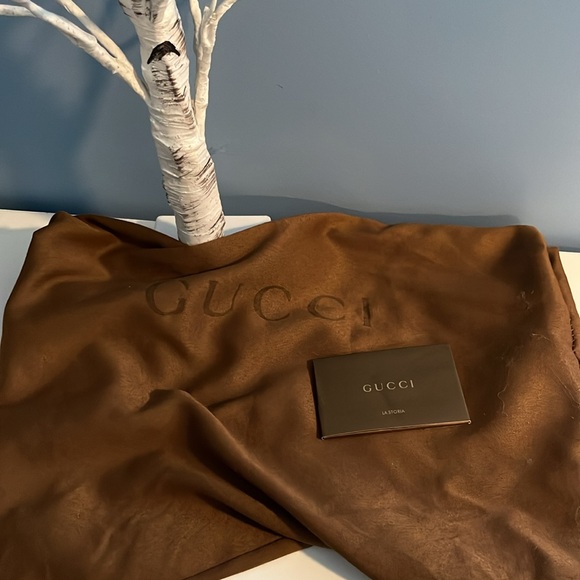 GUCCI SoHo Pebbled Leather Double Handle Bag NWOT - Picture 16 of 16